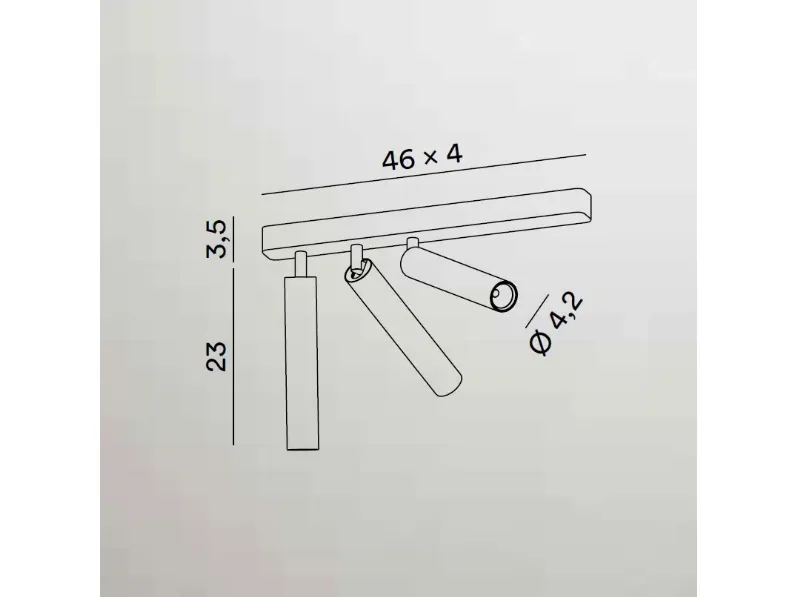 Da soffitto plafoniera in metallo 8244  perenz plafoniera 3 spot led  Collezione esclusiva in Offerta Outlet