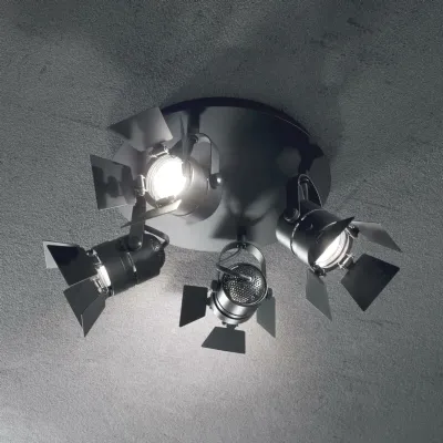 Da soffitto plafoniera stile Moderna Ciak pl4 plafoniera 4 luci Collezione esclusiva in saldo