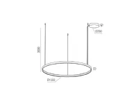 A sospensione Collezione esclusiva Orion redo  sospensione led 75w Nero con forte sconto