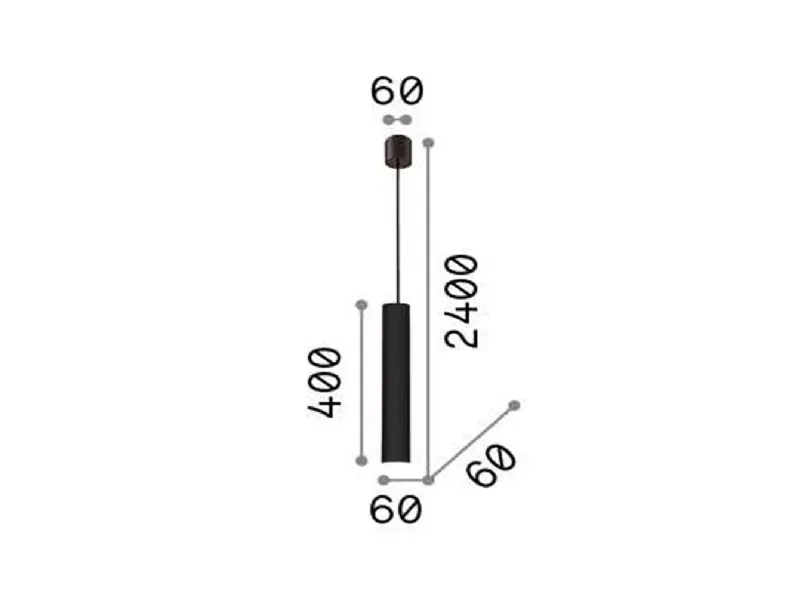 A sospensione Ideal lux Look  sospensione cilindrica stile Moderna in offerta
