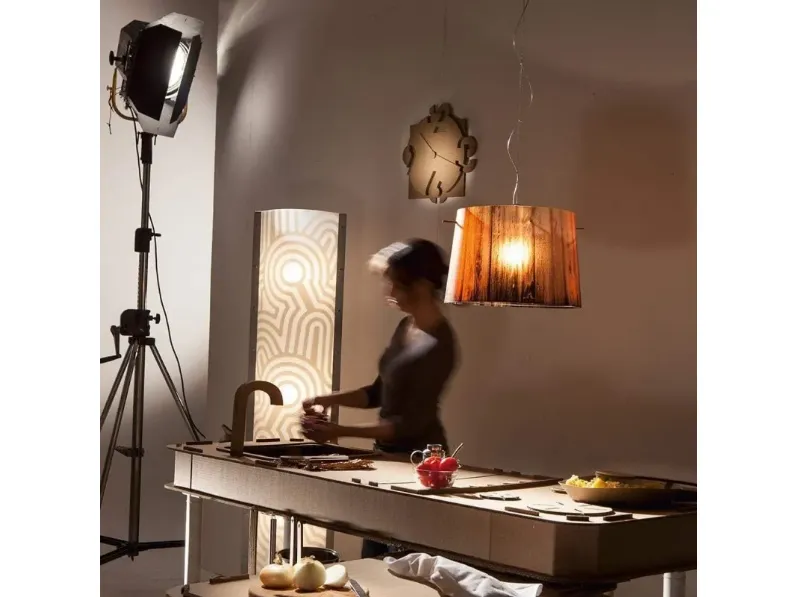 A sospensione stile Moderna Woody arancio lampada a sospensione Slamp in offerta
