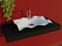 Lavabo in Solid surface modello Fazzoletto rect a marchio Mya design con forte sconto