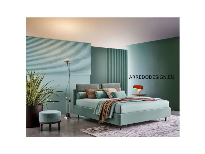 Letto design con contenitore Frick basso Twils a prezzo ribassato