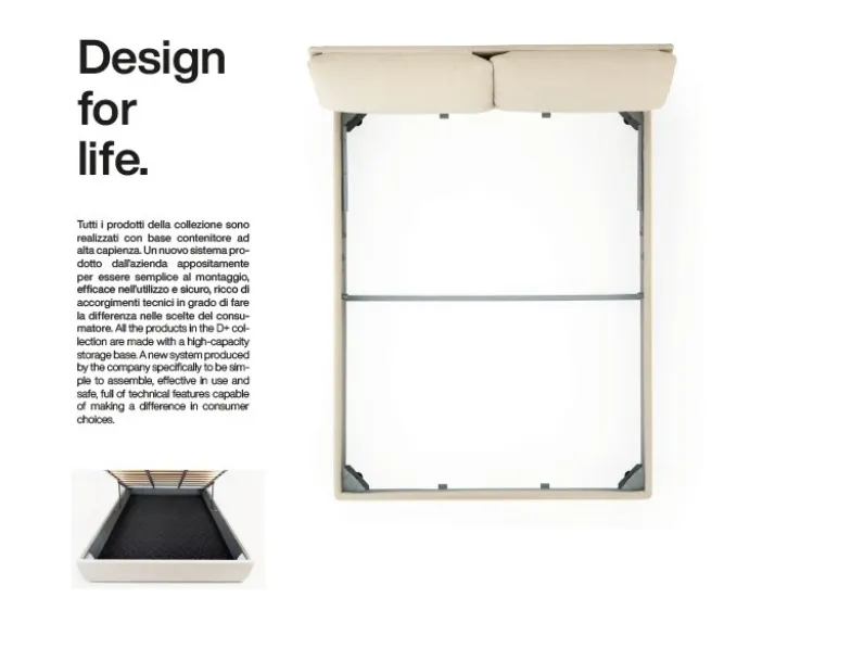 Letto moderno Letto mod haumea Artigianale scontato 40%