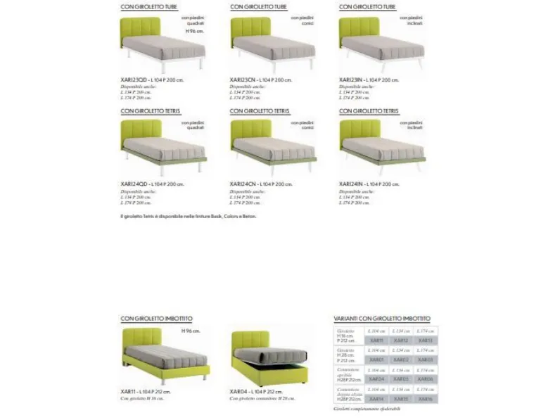 Letto piazza e mezzo moderno Ari Zg mobili a prezzo ribassato