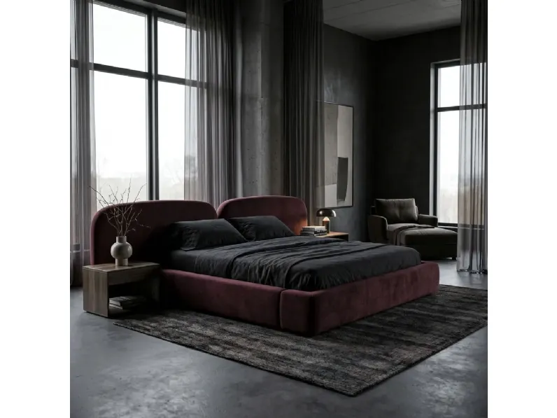Letto Aura bordeaux Collezione esclusiva a PREZZI OUTLET
