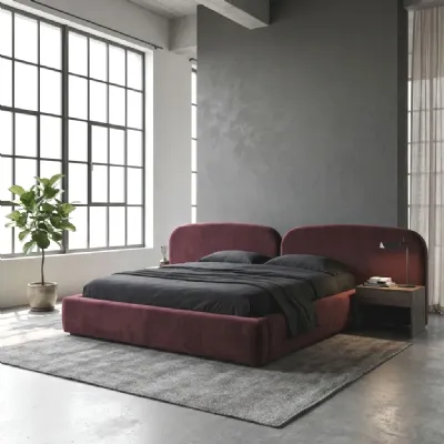 LETTO Aura bordeaux Collezione esclusiva a PREZZI OUTLET