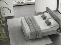 Letto imbottito con contenitore Berge' V&nice a prezzo scontato