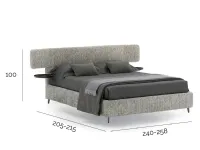 Letto imbottito con contenitore Berge' V&nice a prezzo scontato
