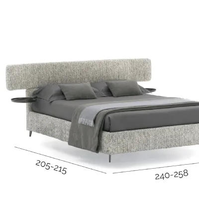 Letto imbottito con contenitore Berge' V&nice a prezzo scontato
