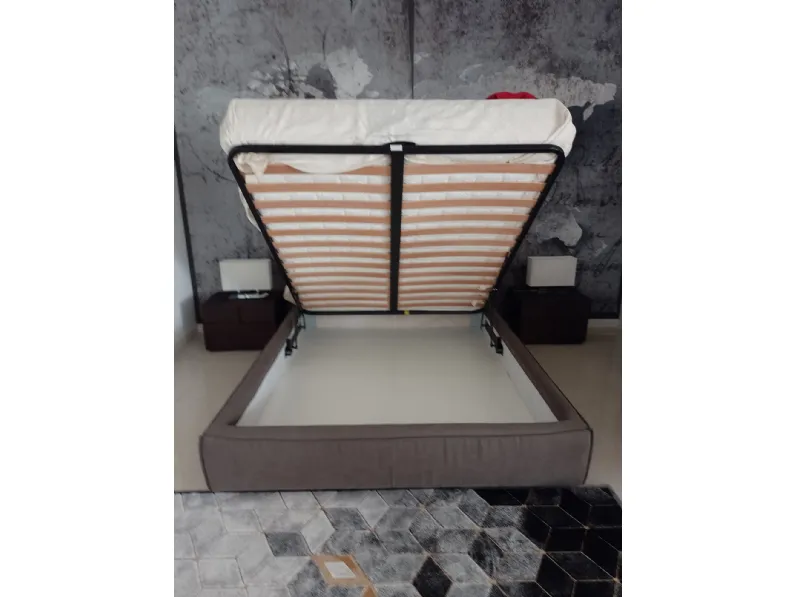 Letto matrimoniale Agnese Con contenitore H.40 con rete a doghe L