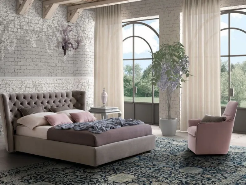 Letto design con contenitore Caravaggio Le comfort a prezzo ribassato