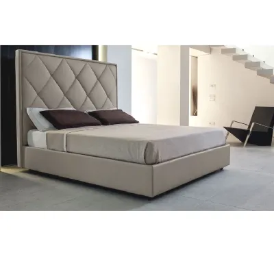 Letto imbottito con contenitore Letto in pelle contenitore luxury italia Md work a prezzo scontato