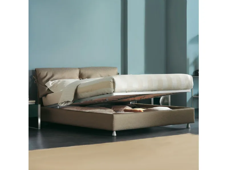 Letto design con contenitore Nathalie Flou a prezzo ribassato