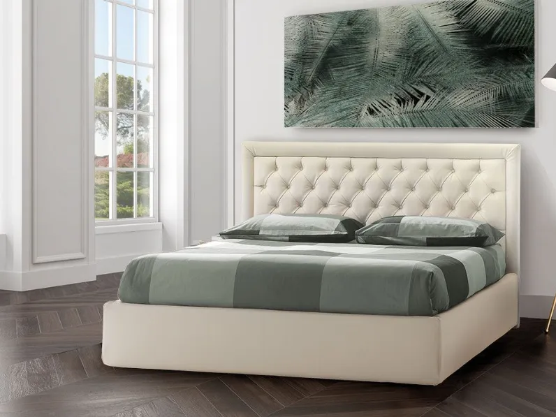Letto design con contenitore Vittoria Artigianale a prezzo scontato