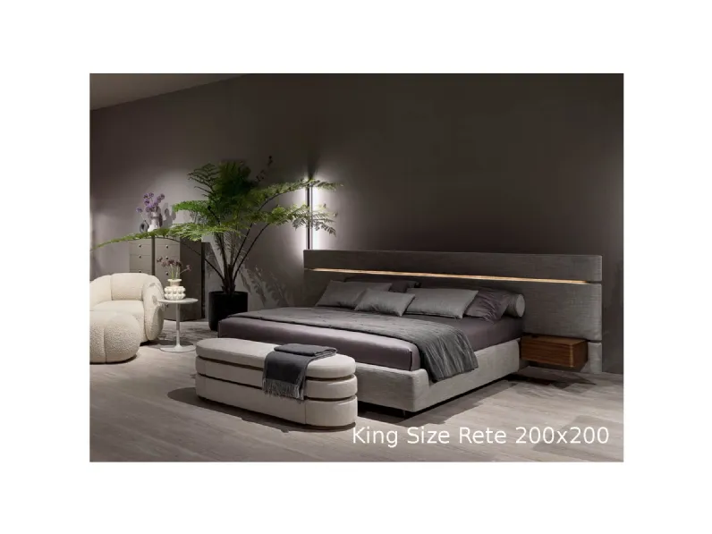 Letto design con giroletto Infinito Twils a prezzo ribassato