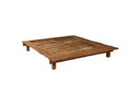 Letto in legno con giroletto Letto doro acacia Outlet etnico a prezzo scontato