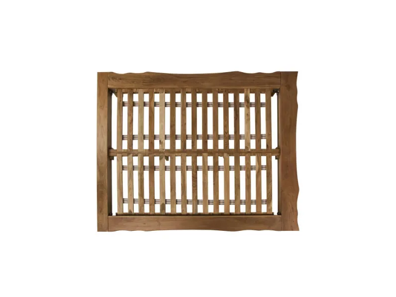 Letto in legno con giroletto Letto doro acacia Outlet etnico a prezzo scontato