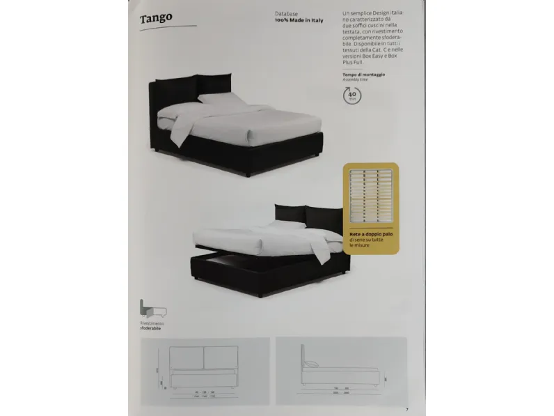 Letto matrimoniale moderno Gin air emily tango Collezione esclusiva a prezzo ribassato