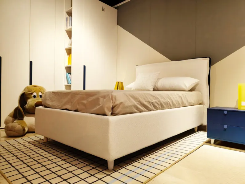 Letto moderno con contenitore Giove Noctis a prezzo ribassato