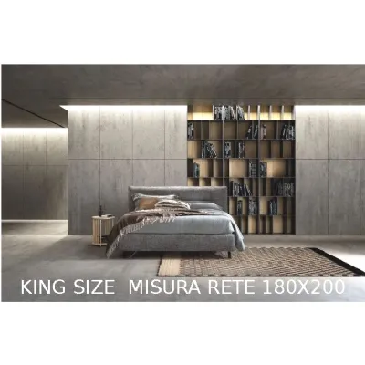 Letto king size con contenitore Good lift Samoa a prezzo scontato