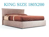 Letto imbottito con contenitore Chantal king size 180Collezione esclusivaa prezzo ribassato