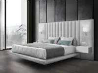 Letto matrimoniale maxi  completo di comodini e luci  di Md work scontato del 37%