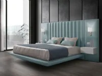 Letto matrimoniale maxi  completo di comodini e luci  di Md work scontato del 37%