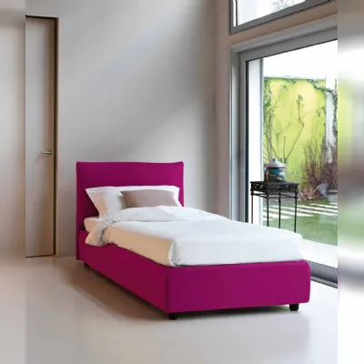 Letto imbottito con contenitore Letto singolo bridge box contenitoreNoctisa prezzo ribassato