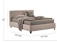 Letto design con contenitore Loft V&nice a prezzo scontato