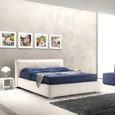 Letto matrimoniale design Square Samoa a prezzo scontato