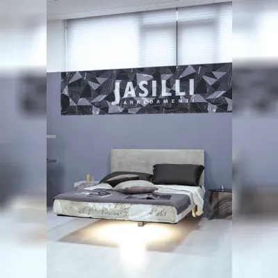 Letto design con giroletto Fluttua Lago a prezzo scontato