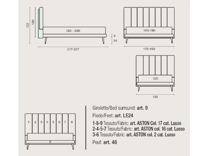 Letto moderno Letto matrimoniale do 24 Artigianale scontato 40%