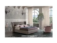 Letto imbottito con giroletto Caravaggio Le comfort a prezzo scontato