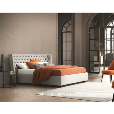 Letto imbottito con giroletto Caravaggio Le comfort a prezzo scontato