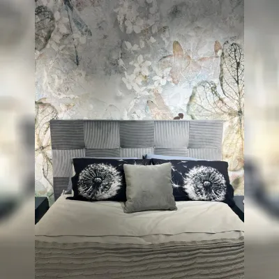 Letto imbottito con contenitore Feniglia Nefi a prezzo scontato