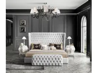 Letto imbottito con giroletto Letto in pelle modello savoia  Md work a prezzo ribassato
