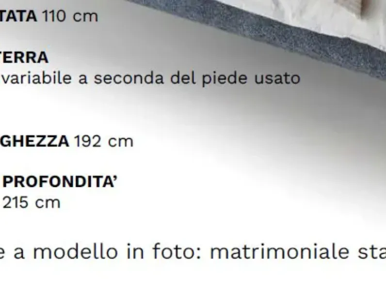 Letto matrimoniale clarice Hopplà a PREZZI OUTLET