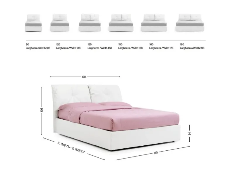Letto mod cerere Artigianale SCONTATO a PREZZI OUTLET