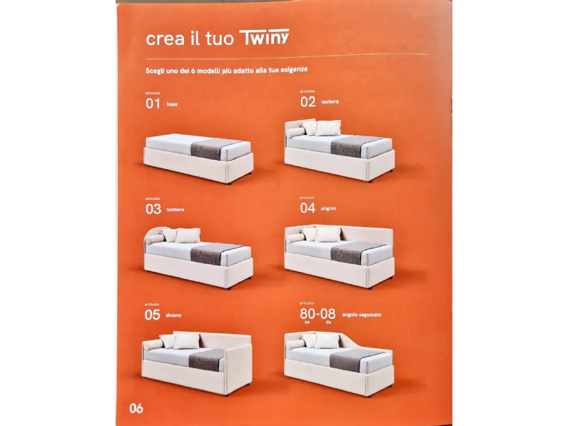 Letto singolo Twinny Felis con un ribasso IMPERDIBILE