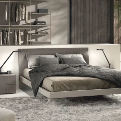 Letto in legno con giroletto AirZg mobilia prezzo ribassato