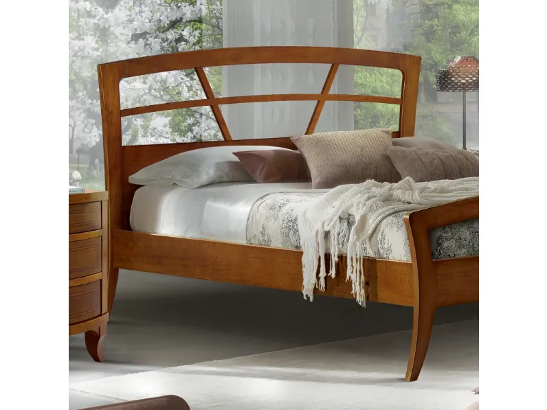 Letto in legno modello Letto sole  di Mobilificio bellutti scontato 37%