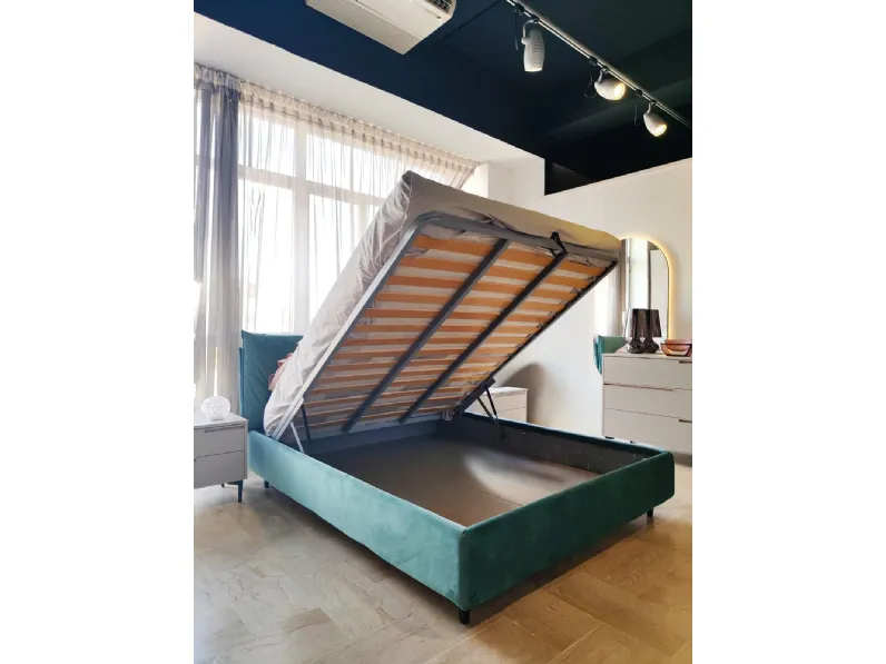 Letto moderno con contenitore Jean Artigiana letti a prezzo scontato
