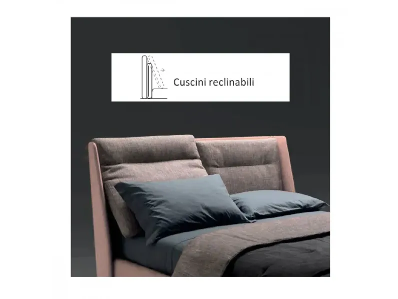 Letto imbottito con piedini Join * Samoa a prezzo ribassato