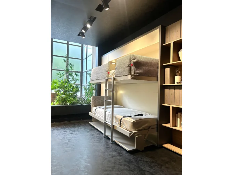 Letto singolo a scomparsa Kali duo board 2200 -protezioni tessili a prezzo riservato 