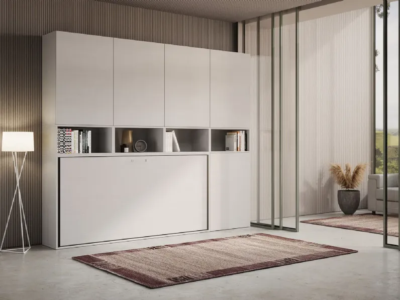 Letto moderno Kreation letto scomparsa  più armadio Md work scontato 55%