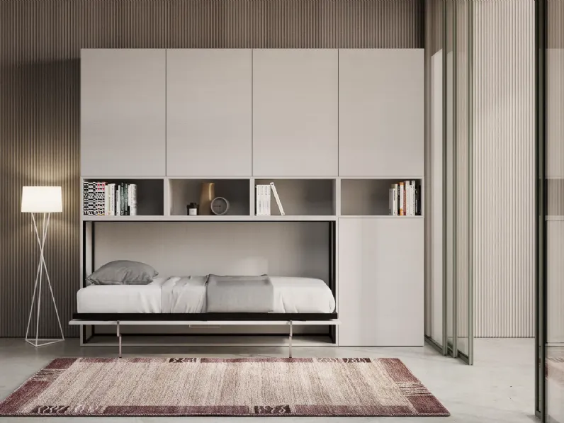 Letto moderno Kreation letto scomparsa  più armadio Md work scontato 55%