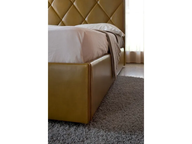 Letto design con contenitore Letto in pelle con contenitore Md work a prezzo scontato