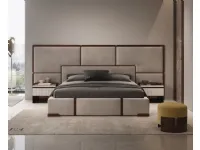 Letto design con giroletto Letto luxury maxi acciaio velluto Md work a prezzo ribassato