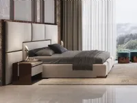 Letto design con giroletto Letto luxury maxi acciaio velluto Md work a prezzo ribassato